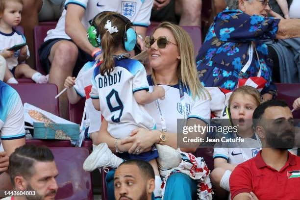 Katie Goodland, wife of Harry Kane of England, attends the FIFA World Cup Qatar 2022 Group B match between England and IR Iran at Khalifa...