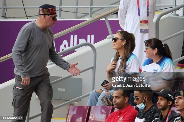 Georgina Irwin , fiancée of England goalkeeper Aaron Ramsdale, and family attend the FIFA World Cup Qatar 2022 Group B match between England and IR...
