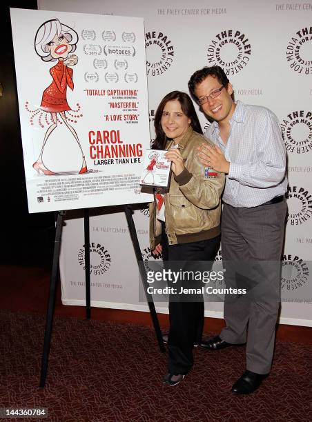 Director Dori Berinstein and actor John Tartaglia attend the 2012 Tony Awards Film Series Screenings of "Carol Channing: Larger Than Life" and...