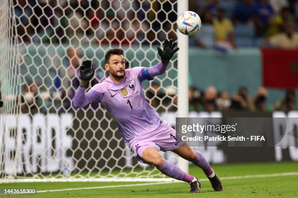Hugo Lloris of France is beaten as Craig Goodwin of Australia scores the first goal during the FIFA World Cup Qatar 2022 Group D match between France...
