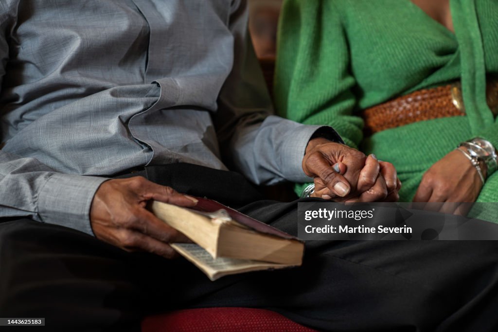 Black Congregation attend Black Baptist Church service