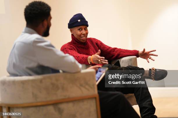 Host, Anthony Andrews and Lena Waithe onstage during the ‘BAFTA Masterclass with Lena Waithe’ event, at BAFTA’s 195 Piccadilly headquarters on...