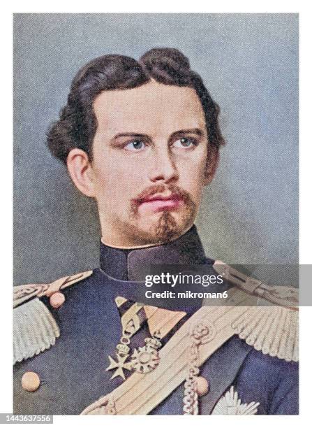 portrait of ludwig ii of bavaria (swan king or der märchenkönig or 'the fairy tale king') - king ludwig ii of bavaria stock pictures, royalty-free photos & images