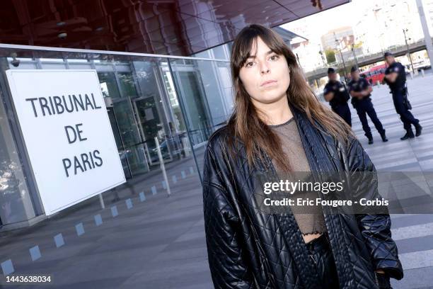 Anna Toumazoff , During Action against harassment, before the court of Paris... As part of the release of his book Survivant des réseaux sociaux ,...