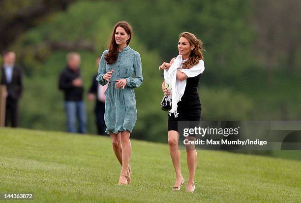 Catherine, Duchess of Cambridge attends the Audi Polo Challenge charity polo match, in which Prince William, Duke of Cambridge and Prince Harry...