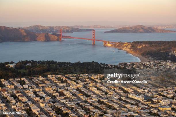 residential district of san francisco - san francisco bay stock pictures, royalty-free photos & images