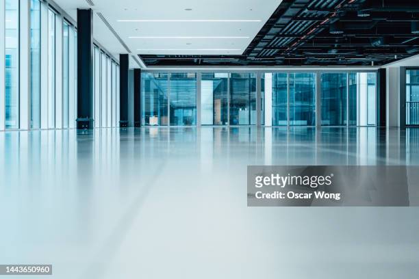 empty office space in a modern commercial property - museum entrance stock pictures, royalty-free photos & images
