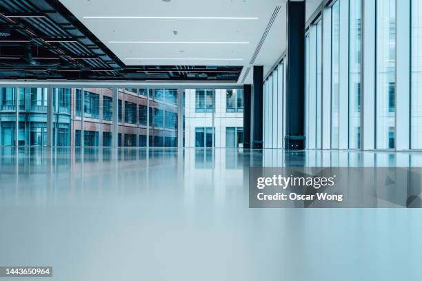 empty office space in a modern commercial property - museum entrance stock pictures, royalty-free photos & images