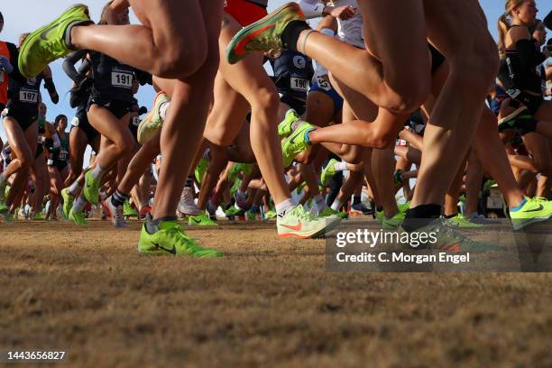 Unidentified athletes compete during the Division I Women’s Cross Country Championship on November 19, 2022 in Stillwater, Oklahoma.