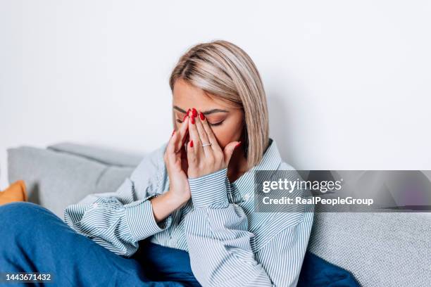 my sinuses hurt - sinusitis stock pictures, royalty-free photos & images