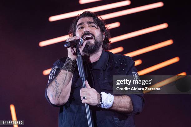 Singer Antonio Orozco performs at Wizink Center on November 22, 2022 in Madrid, Spain.