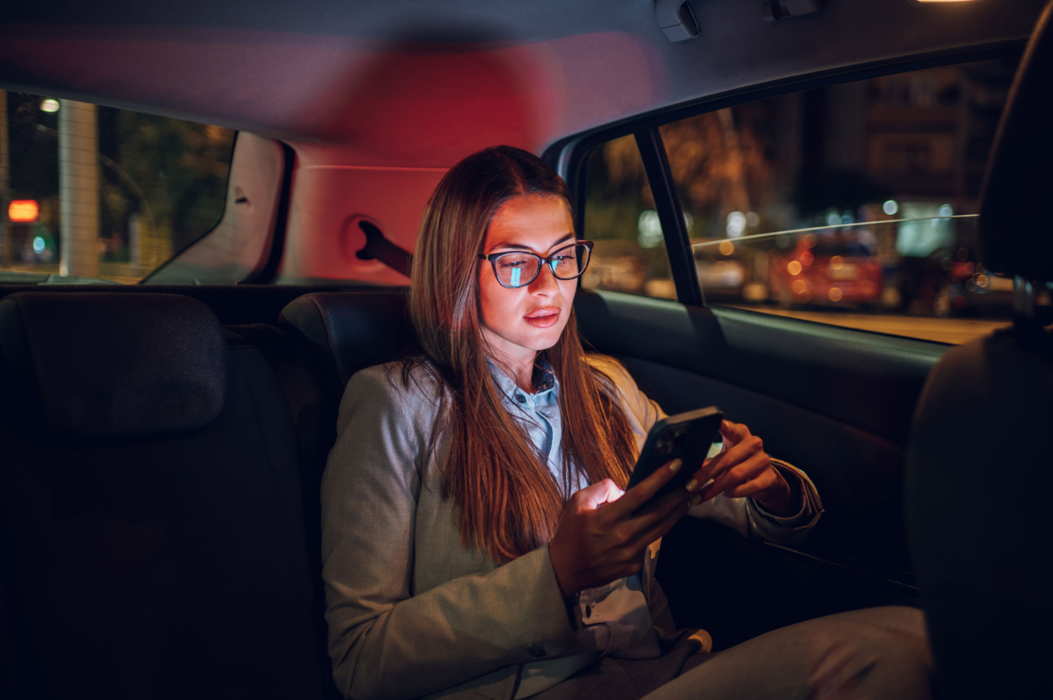 busy person car