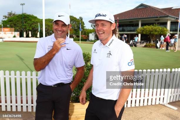 Former Rugby League player Cameron Smith and golfer Cameron Smith during the 2022 Australian PGA Championship Pro-Am at the Royal Queensland Golf...
