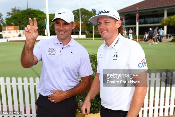Former Rugby League player Cameron Smith and golfer Cameron Smith during the 2022 Australian PGA Championship Pro-Am at the Royal Queensland Golf...