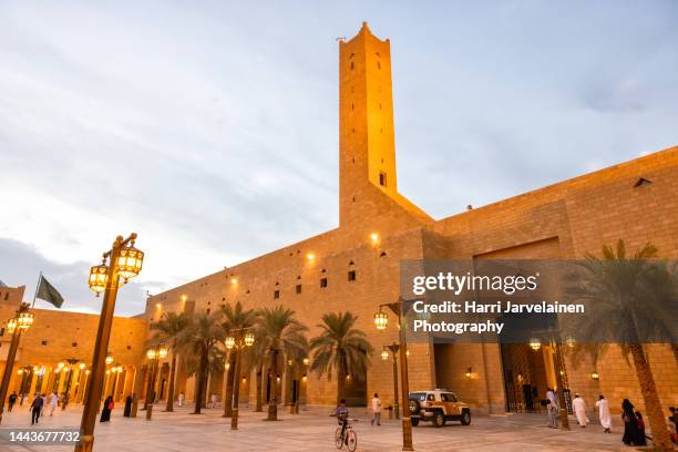 the grand mosque of riyadh, also called imam turki bin abdullah grand mosque - imam turki bin abdullah mosque stock pictures, royalty-free photos & images