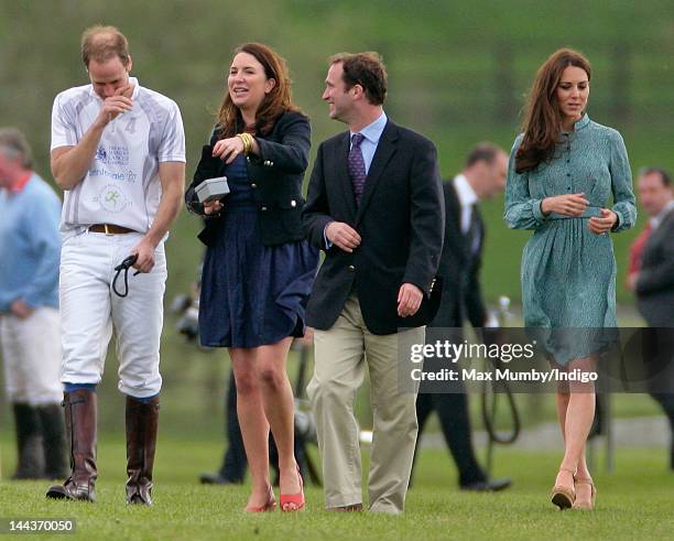 Prince William, Duke of Cambridge, Rebecca Deacon , Andrew Tucker and Catherine, Duchess of Cambridge attend the Audi Polo Challenge charity polo...