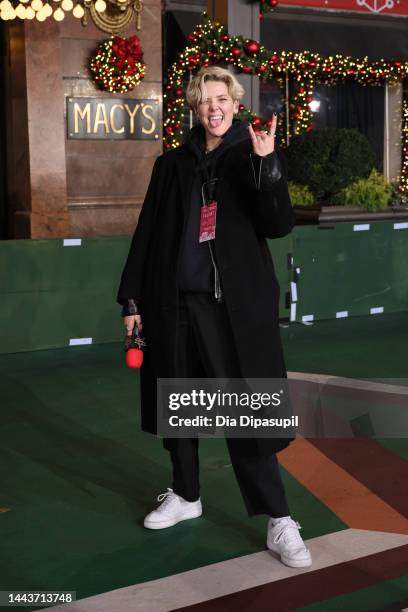 Betty Who attends the rehearsals for the 96th Macy's Thanksgiving Day parade at Macy's Herald Square on November 22, 2022 in New York City.