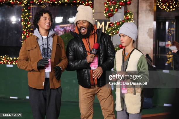Ziggy Marleys performs during the rehearsals for the 96th Macy's Thanksgiving Day parade at Macy's Herald Square on November 22, 2022 in New York...