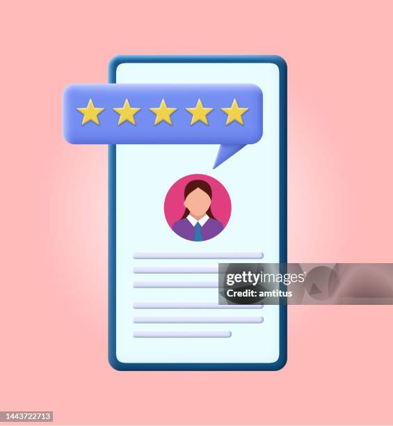 online review - testimonial stock illustrations