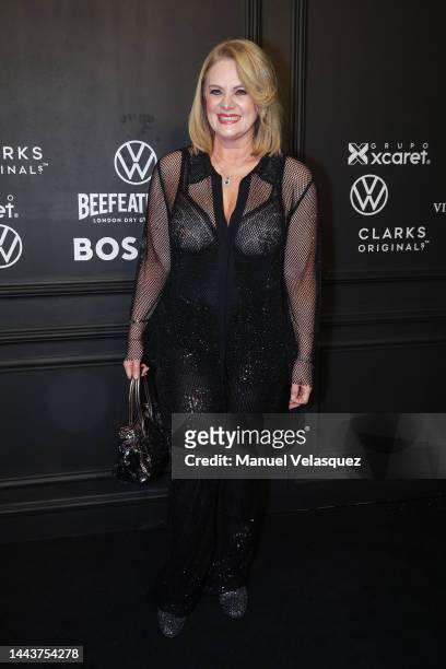 Erika Buenfil poses for a photo during the black carpet for 'GQ 2022 Men Of The Year' at General Prim 30 on November 22, 2022 in Mexico City, Mexico.