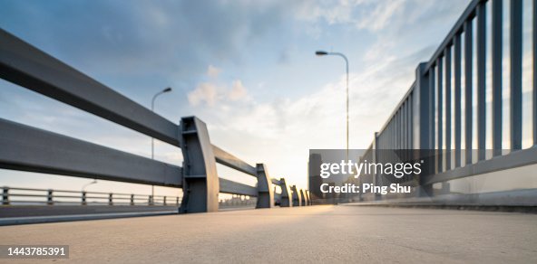 Sky, ground, railing, low angle