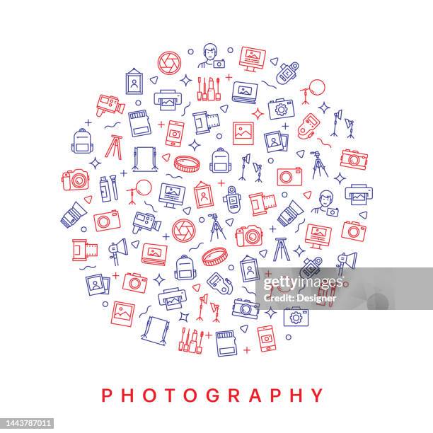 photography related pattern design. modern line style design - reflective surface background stock illustrations