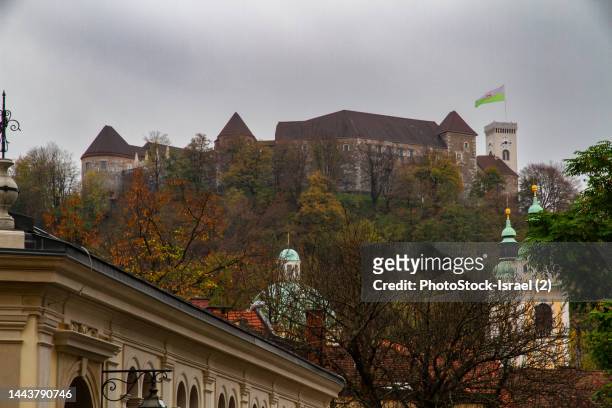 ljubljana castle, slovenia - laibach stock-fotos und bilder