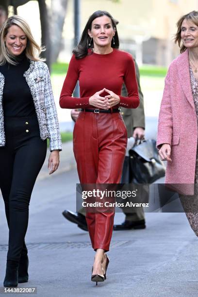 Queen Letizia of Spain attends events related to Mental Health and Intellectual Disabilities at Parc Sanitari Sant Joan de Deu on November 23, 2022...