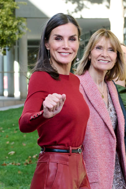 ESP: Queen Letizia Of Spain Attends Events Related To Mental Health And Intellectual Disabilities In Barcelona