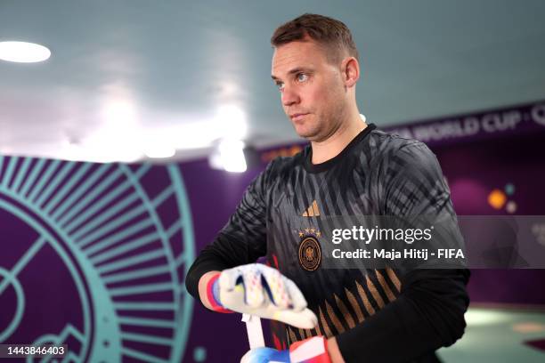 Manuel Neuer of Germany is seen in the tunnel prior to the FIFA World Cup Qatar 2022 Group E match between Germany and Japan at Khalifa International...