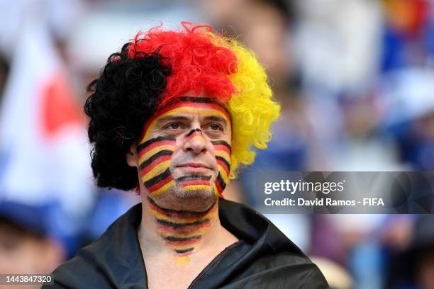 Germany fans enjoy the pre match atmosphere prior to the FIFA World Cup Qatar 2022 Group E match between Germany and Japan at Khalifa International...