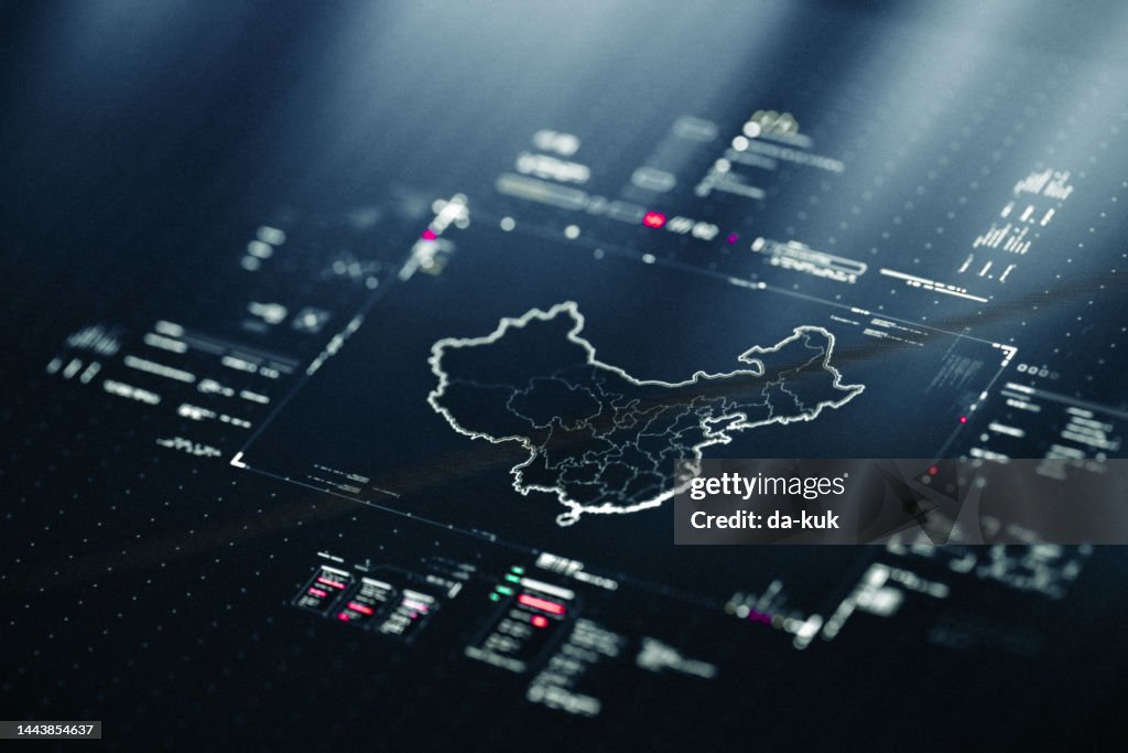 China Software Map Digital Map Of China High-Res Stock Photo - Getty Images