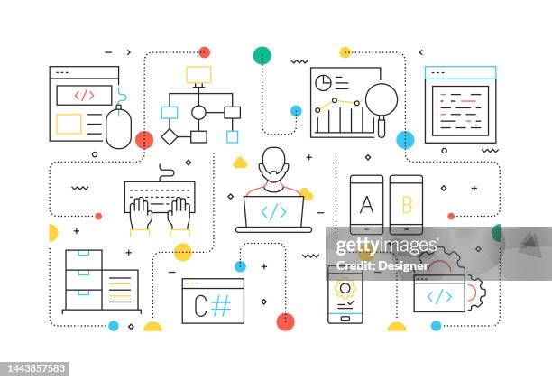 Software Developer Draw 499 Software Developer Line Drawing Stock Photos, High-Res Pictures ...