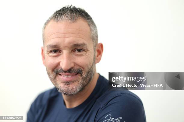 Legend Gianluca Zambrotta is seen during a meet&greet session during the FIFA World Cup 2022 Qatar Fan Festival at Al Bidda Park on November 23, 2022...