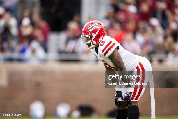 Chris Smith of the Louisiana-Lafayette Ragin Cajuns looks on during the first half of a game against the Florida State Seminoles at Doak Campbell...