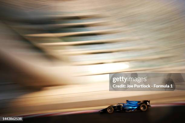 Jack Doohan of Australia and Virtuosi Racing on track during Formula 2 testing at Yas Marina Circuit on November 23, 2022 in Abu Dhabi, United Arab...