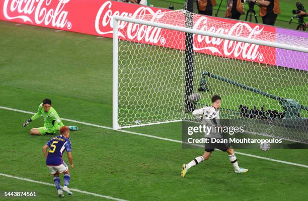 Kai Havertz of Germany scores a goal which is ruled offside during the FIFA World Cup Qatar 2022 Group E match between Germany and Japan at Khalifa...