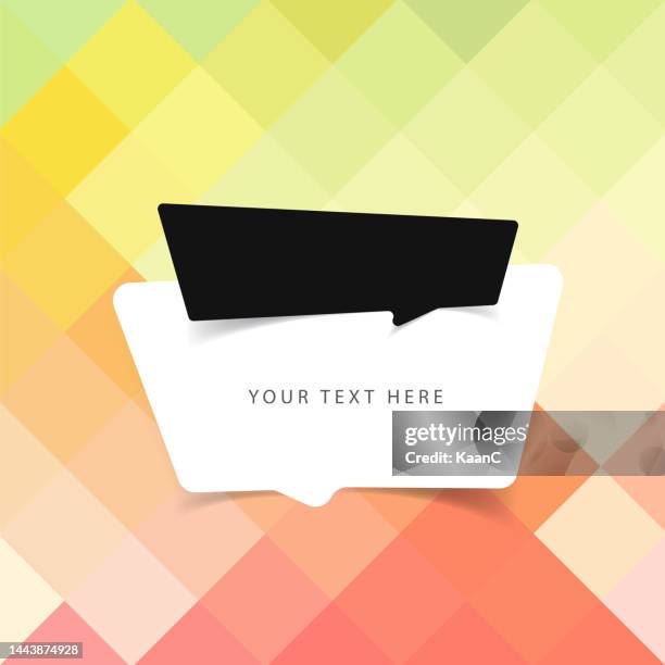 vector quote template, price tag, speech bubble trendy style vector stock illustration - flash sale stock illustrations