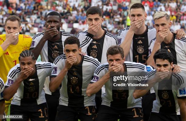 Manuel Neuer, Antonio Rudiger, Kai Havertz, Niklas Sule, Nico Schlotterbeck, Serge Gnabry, jamal Musiala, Thomas Muller and Ilkay Gundogan of Germany...