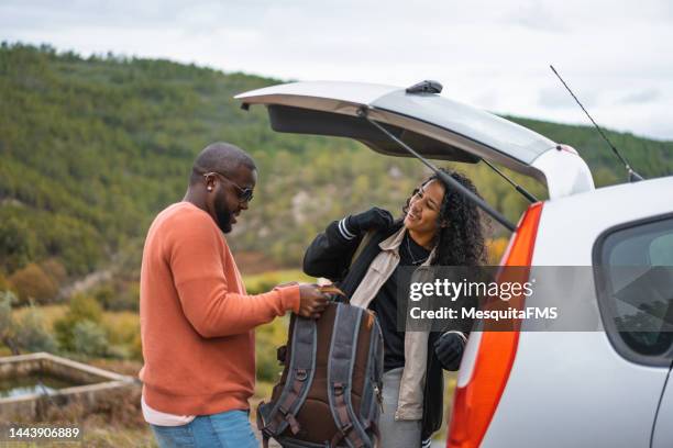 adventure in the mountains - car trunk closed stock pictures, royalty-free photos & images