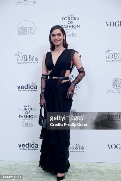 Manushi Chhillar attends the Vougue 'Forces Of Fashion' on November 23, 2022 in Mumbai, India