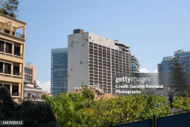 beirut architecture, old & new - beirut civil war stock pictures, royalty-free photos & images