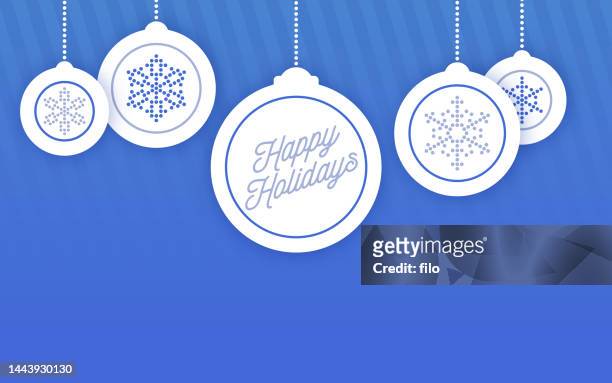 happy holidays hanging ornaments - christmas bauble 幅插畫檔、美工圖案、卡通及圖標