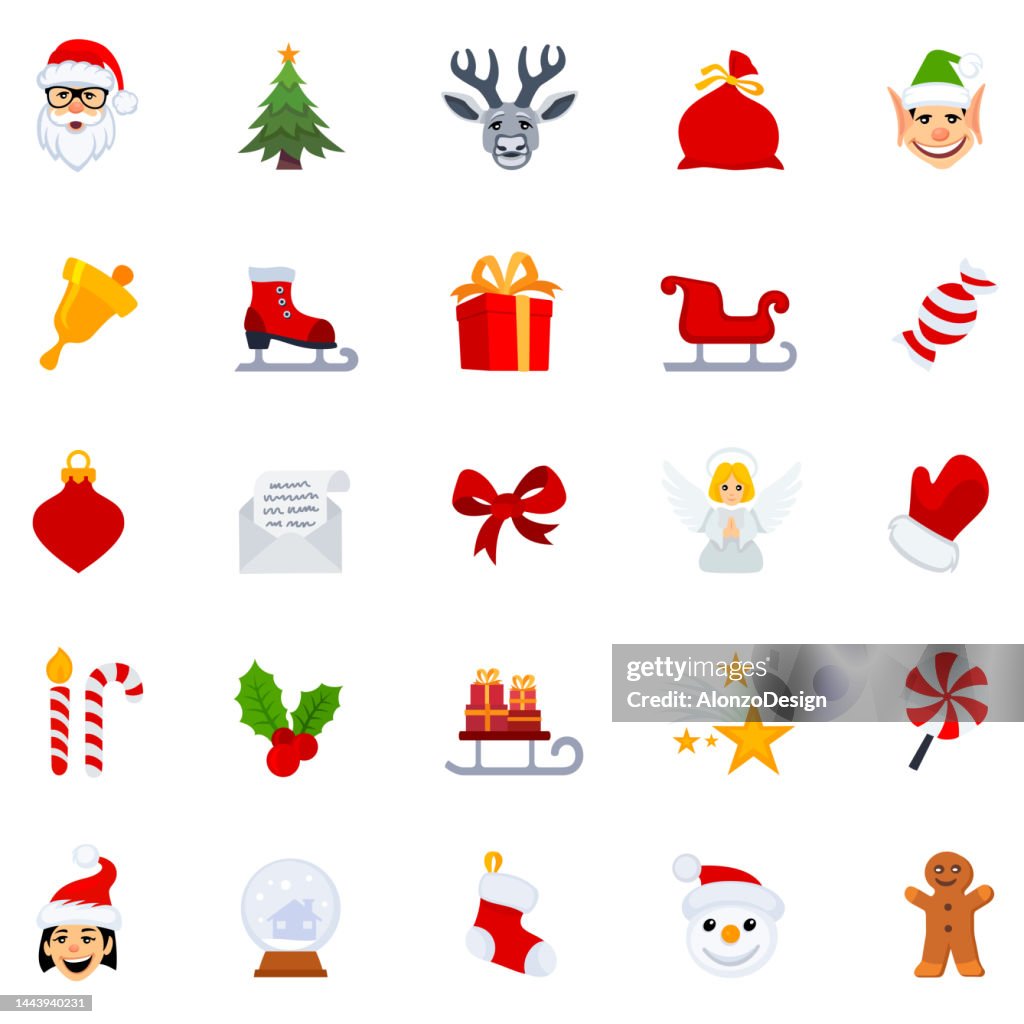 Set of Christmas Icons.