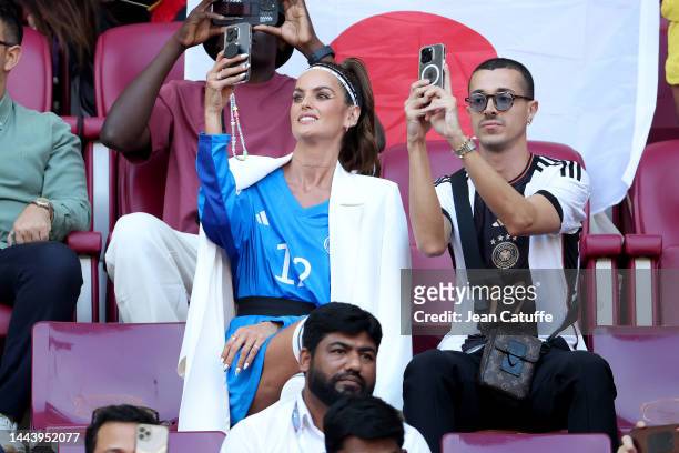 Izabel Goulart, Germany goalkeeper Kevin Trapp's fiancée, attends the FIFA World Cup Qatar 2022 Group E match between Germany and Japan at Khalifa...