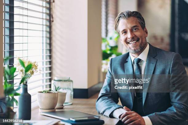 successful businessman - male portrait suit and tie 40 year old stock pictures, royalty-free photos & images