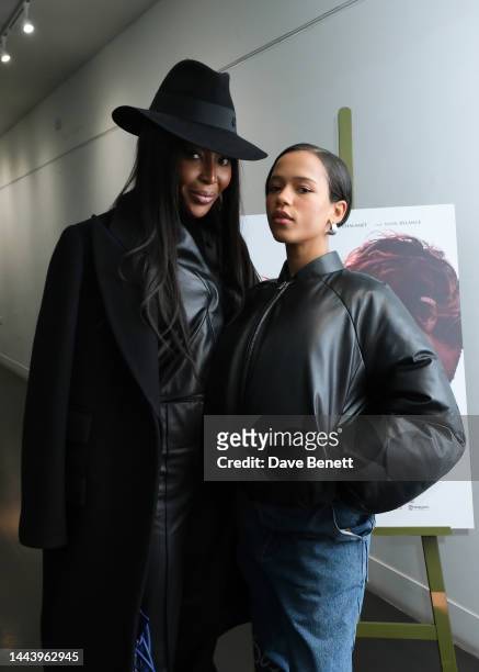 Naomi Campbell and Taylor Russell attend a special screening of 'Bones & All', hosted by Jonathan Anderson, at Hackney Picturehouse on November 23,...