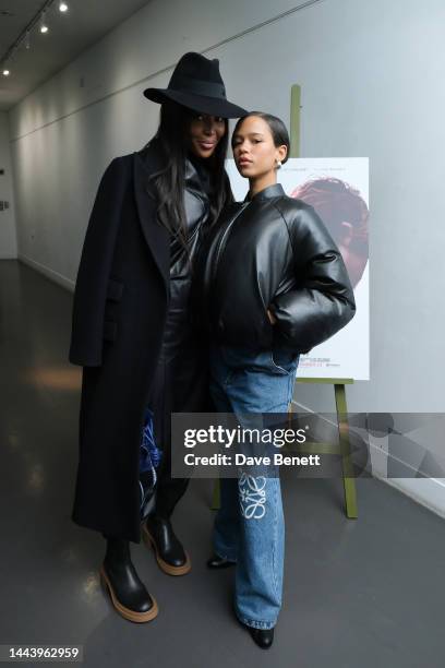 Naomi Campbell and Taylor Russell attend a special screening of 'Bones & All', hosted by Jonathan Anderson, at Hackney Picturehouse on November 23,...