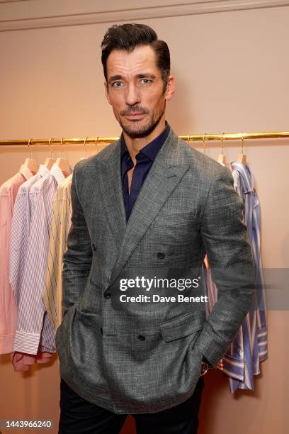 David Gandy attends the Thomas Pink Flagship Shop Opening on November 23, 2022 in London, England.