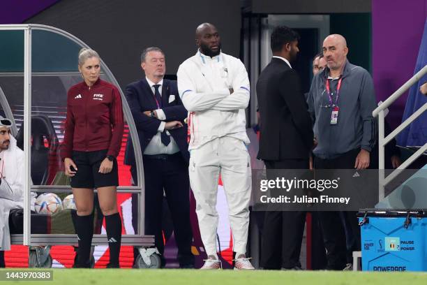 Romelu Lukaku of Belgium is seen during during the FIFA World Cup Qatar 2022 Group F match between Belgium and Canada at Ahmad Bin Ali Stadium on...